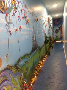 This is the hallway! OMG, PLEASE SOMEONE COME PAINT OUR HOUSE WITH THESE GIANT DRAGONFLIES.