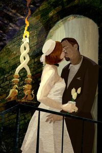 The Lovers from The Urban Tarot by Robin Scott.